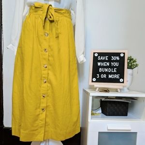 Madewell Yellow Maxi Skirt